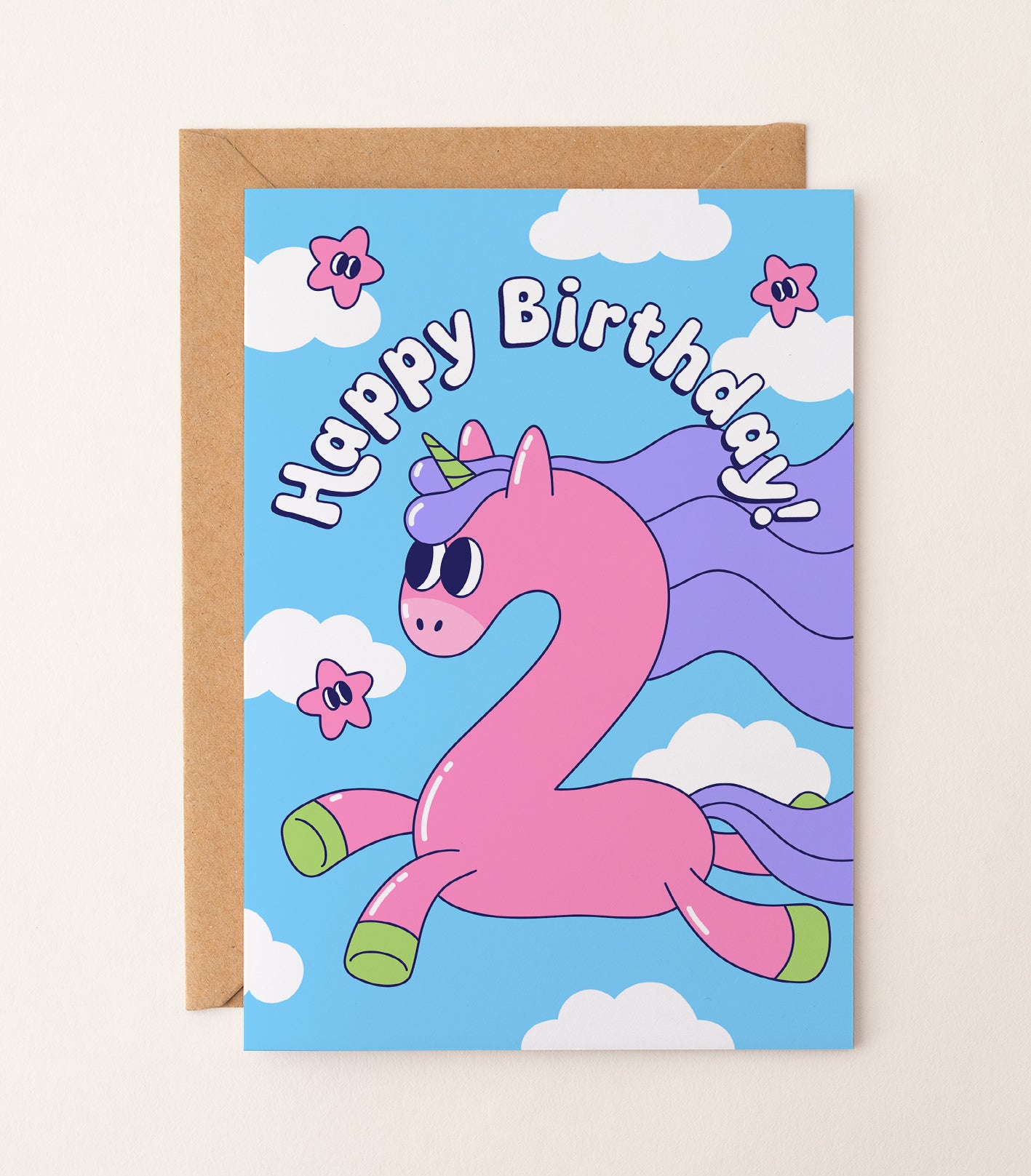 Magical Unicorn 2nd Birthday Card