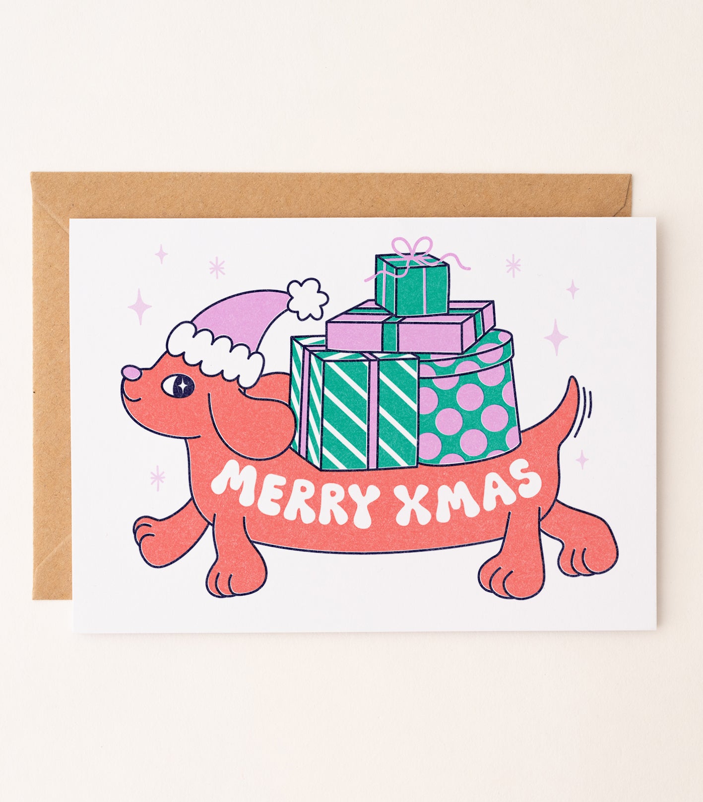 Pressie Pooch Xmas Card