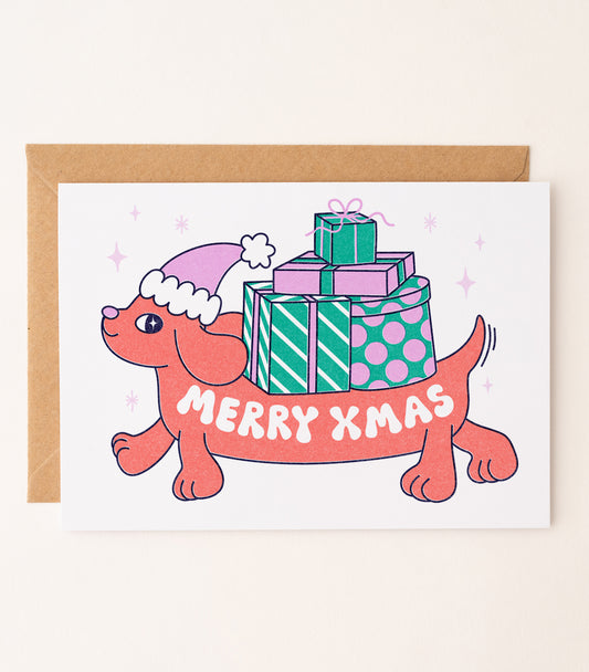 Pressie Pooch Xmas Card