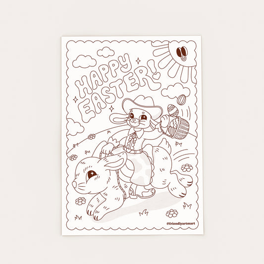 FREE Happy Easter Printable Colouring Page
