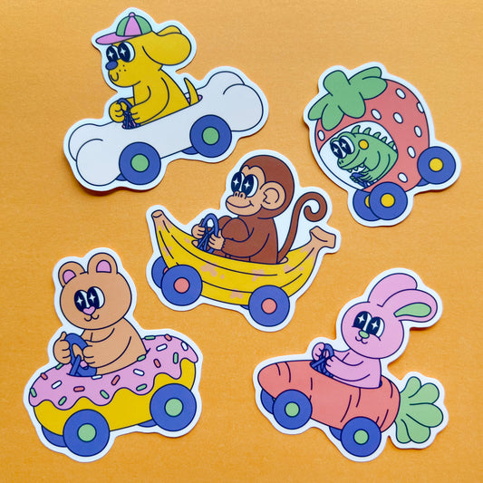 Snacky Racer Sticker Pack