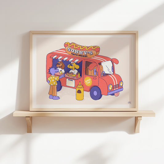 Personalised Hot Dog Print